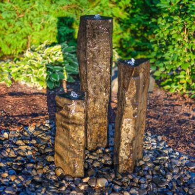 EasyPro Tall Polished Top Basalt 3-Pack Complete Fountain Kit HBR3CSL