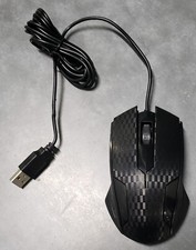 iMicro MO-159U Wired USB Optical Ergonomic Scrolling Computer Mouse - Black