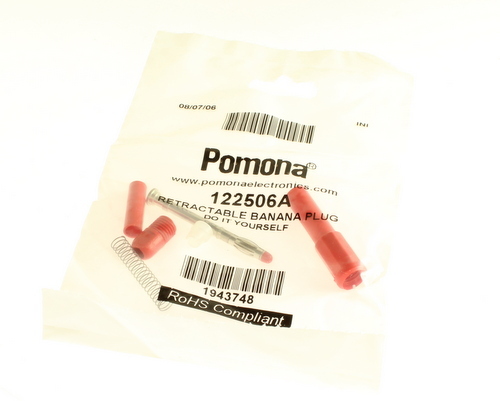 LOT OF 5 POMONA 122506A RED RETRACTABLE SHEATH BANANA PLUG - Picture 1 of 1