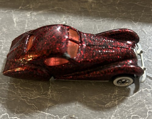 1987 Mattel Hot Wheels Metallic Red Talbot Lago Phantom Whitewall Malaysia Loose - Picture 3 of 6
