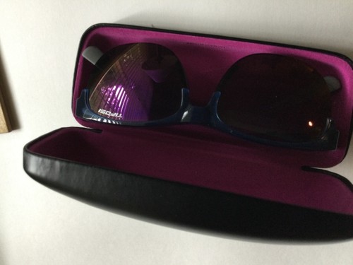 DVF Diane von Furstenberg Black Hinged Hard Case Clamshell for Sunglasses 6” - Picture 7 of 8