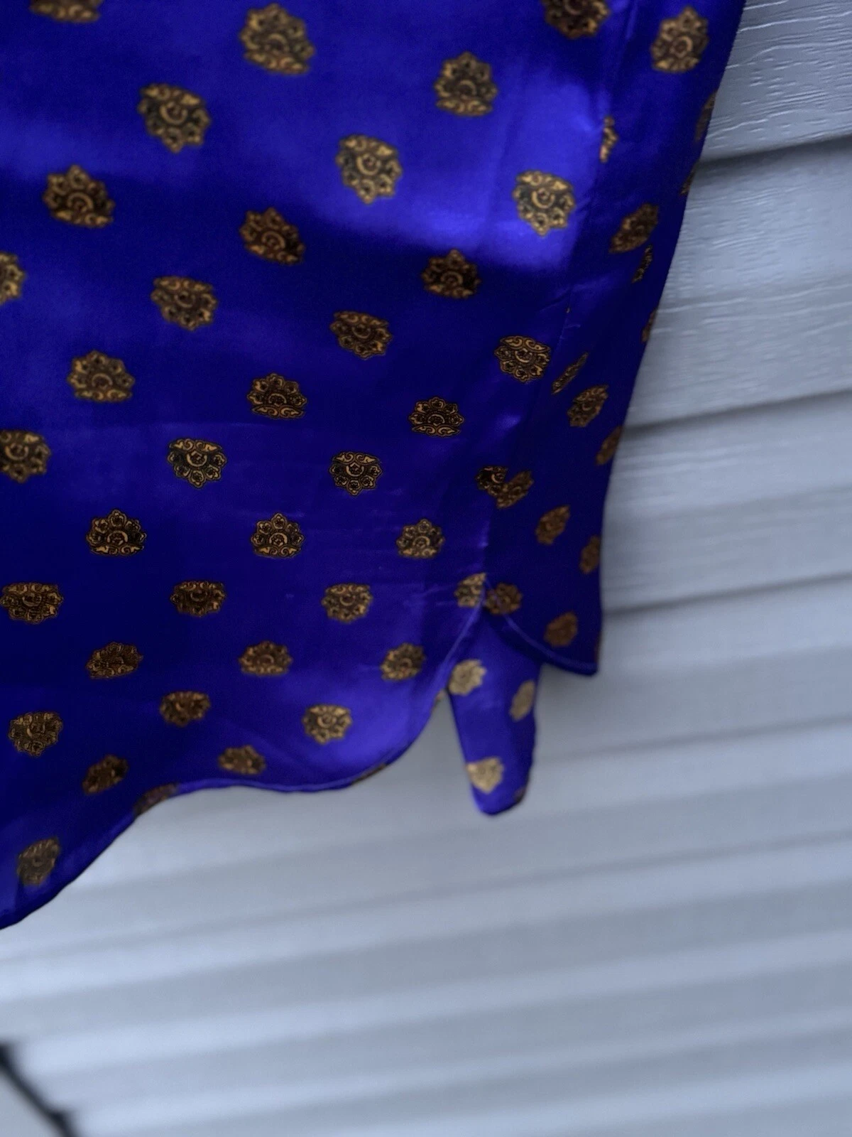 UNDERCOVER Victorias Secret Pigiama Raso Camicia Oversize Abito Etichetta Oro Crest Paisley