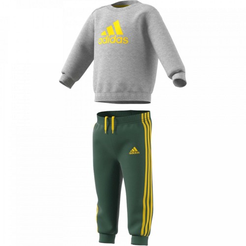 TUTA ADIDAS NEONATO SPORTIVA COTONE GARZATO DA 6 A 48 MESI GRIGIO GIALLLO  VERDE | eBay