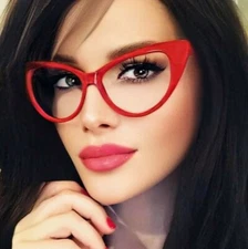  SEXY Pin Up NIKITA Clear Lens Big Large Goth Kimi Kat Eyewear Glasses Frames L