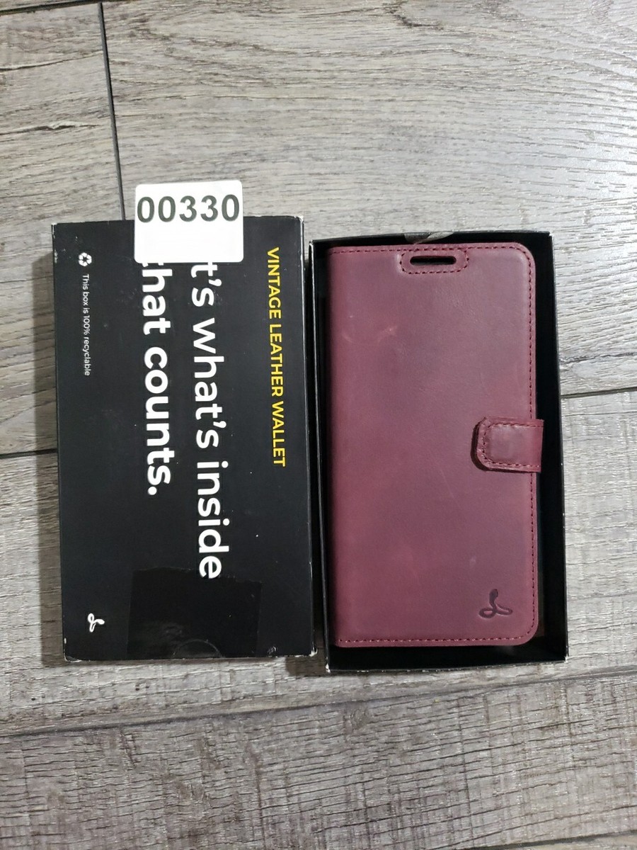 Snakehive Wallet Case For Samsung Galaxy S23 Only, Genuine Leathe, Plum,  Scratch