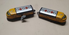 Yellow Tin Windup Train, 3" Train Cars 2