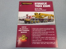 Rare Pettibone Hydraulic Truck Krane Drill Rig Konstructor Sales Brochure