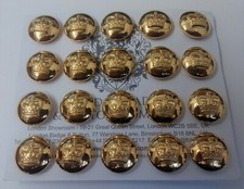 British Military Issue St Edwards Crown Metal Dress Buttons x20 ASBT46