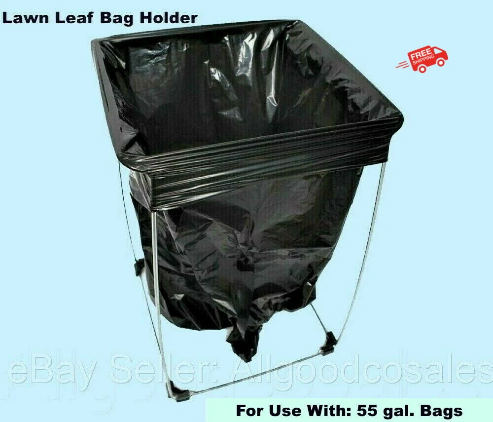 Leaf Bag Holder Plastic Liner Stand Yard 55 Gallon Trash Garbage Lawn  Garden