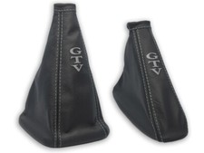 SCHALTMANSCHETTE HANDBREMSSACK FÜR ALFA ROMEO GTV 916 1995-1998 STICKEREI GRAU