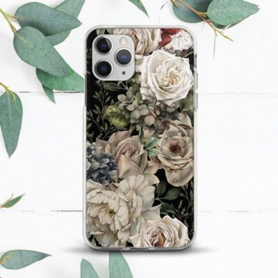 Vintage Rose Nature Leaves Case For iPhone 7 8 X SE 11 12 13 14 15 Pro Max XR