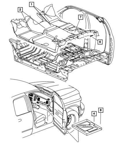 Genuine Mopar 2014-2018 Ram 2500 Interior Front Black Floor Mat 1TD07DX9AB - Imagem 3 de 3