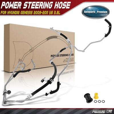 #ad Power Steering Pressure Line Hose Assembly for Hyundai Genesis 2009 2011 V6 3.8L $106.99