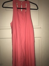 NEW Everleigh Women’s Shift Coral Pink/Orange Dress Sz Medium Lace Racer back *