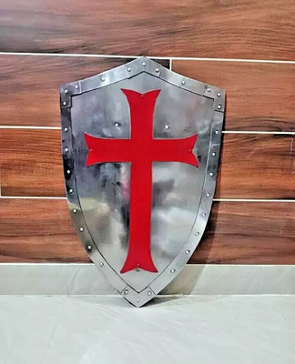 Knight Medieval shield Fully Functional Red Cross Templar Best Shield Best Item.