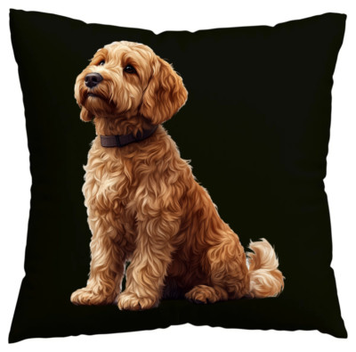 Kissenbezug Golden Doodle Hunderasse Golden Doodle Hundeschule Go Schwarz 402995