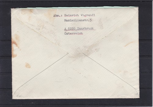 Reco Brief Innsbruck - Deutschland mit Stempel GESTELLUNGSBEFREIT - Bild 2 von 2