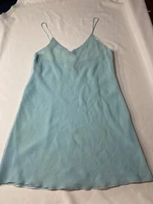 Val Mode Women's Medium Slip Dress Pastel Blue Nightgown