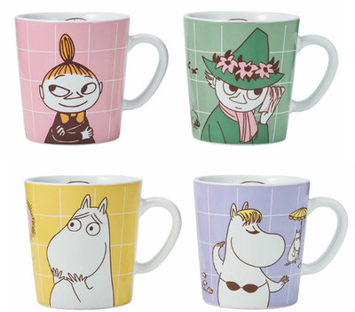 Arabia Moomin 4er Set POP Collection Becher 280ml Japan Exclusive 2025