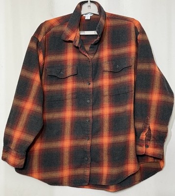 Old Navy T Swift Evermore Flannel Shirt Cotton Women's XL Boyfriend Tunic FALL