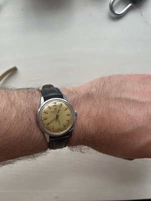 Girard-Perregaux Sea Hawk Men's Vintage 1950s Wristwatch Stainless Steel
