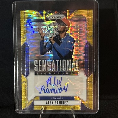 Alex Ramirez Mets Sensational Signatures Auto Gold Pulsar 8/10 2025 Panini Prizm