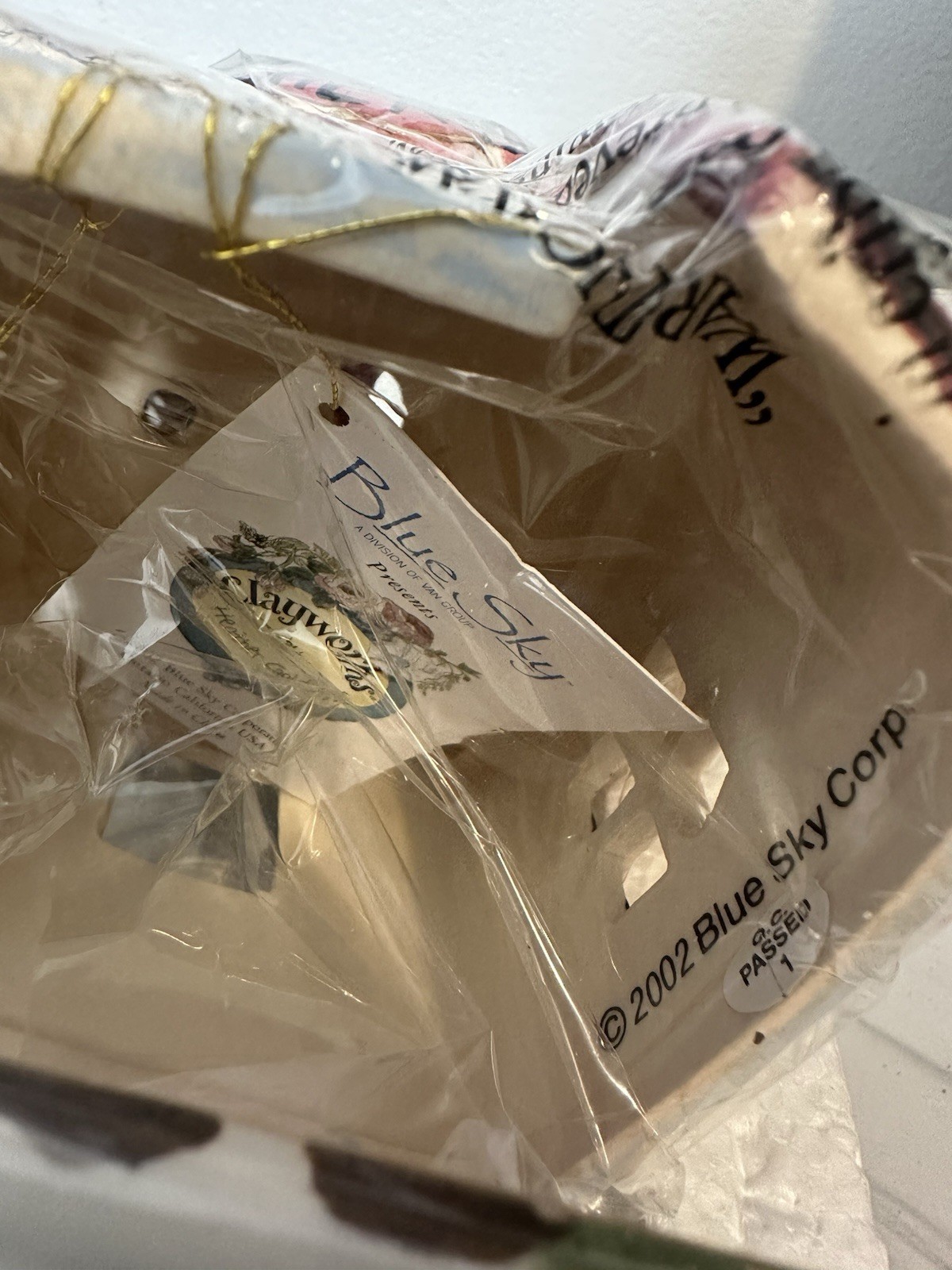 Blue Sky Clayworks Heather Goldminc CHERRIES HOUSE OF BEAUTY Salon Tea Light COA