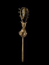 Handmade Hathor Sistrum ,Famous Egyptian Musical Instrument for Sound Healing