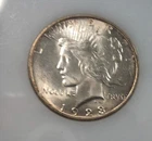 1923-D Peace Silver Dollar Unc. Some toning