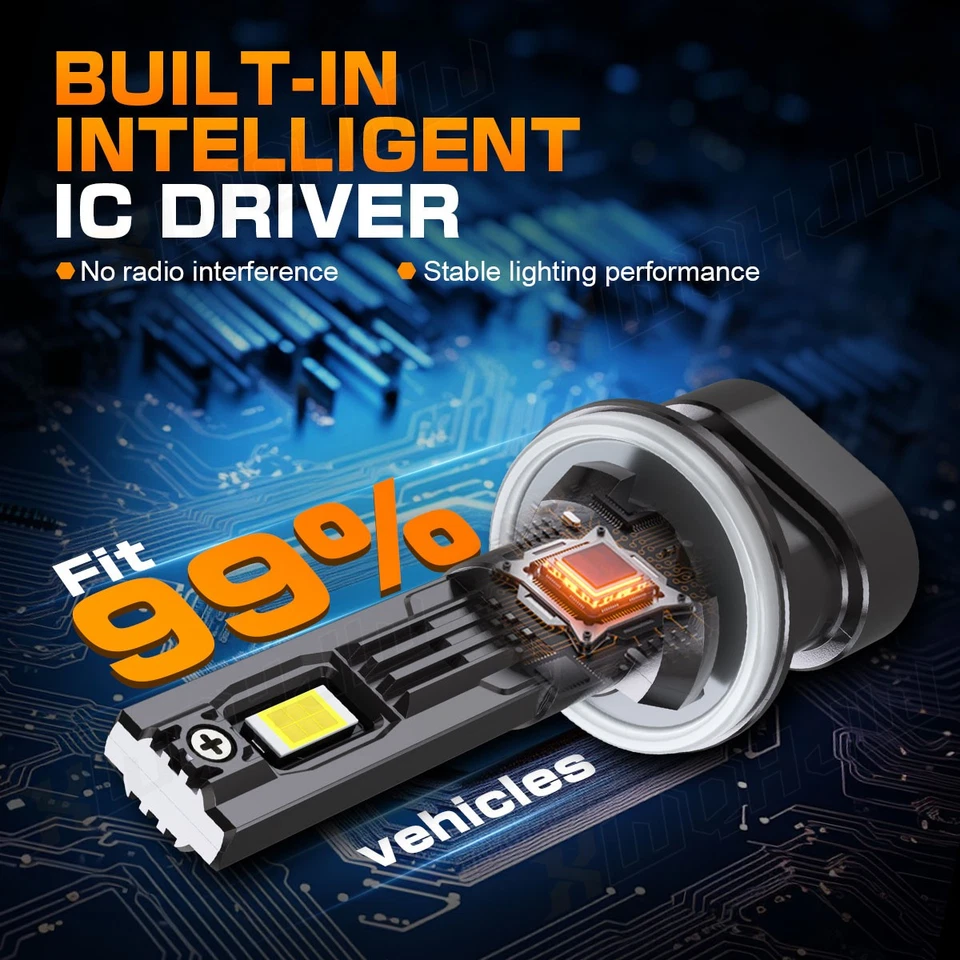 2x 6000K 880 899 lâmpadas de neblina LED brancas para Chevy Corvette C5 1997-2004 - Imagem 3 de 4