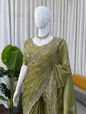Heavy Sequin Sarees Dinner Party wear saree Indian wear Ethnic wear Saree Blouse