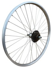 Baldys 7 Speed 26" Rear Silver Mountain Bike Wheel Sealed Bearing Alloy Hub