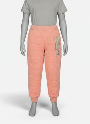 MM6 Maison Margiela Kids Girl's Pink Quilted Logo Patch Jogger Pants Size 6