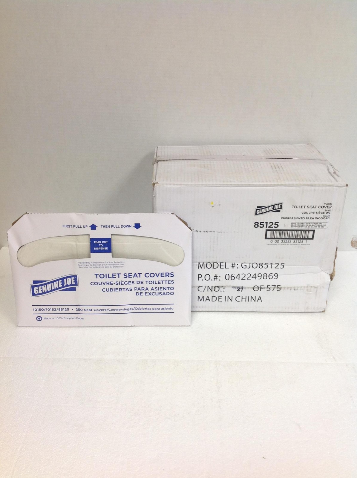 NEW Genuine Joe GJO85125 White Toilet Seat Cove, 5000/Case, FREE SHIPPING