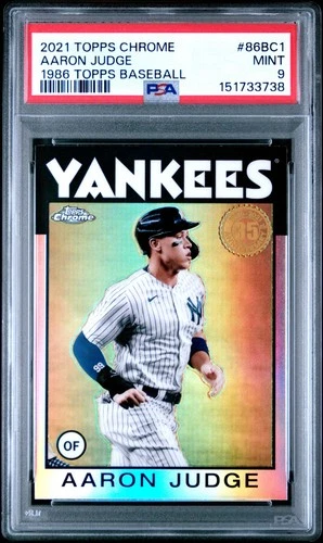 2021 Topps Chrome 1986 BB Aaron Judge #86BC1 PSA 9