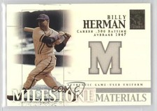 2002 Topps Tribute Milestone Materials Billy Herman #MIM-BH HOF 1h1