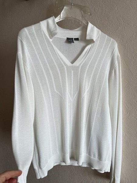 Men Emporio Armani Polo White Viscose 42 / XL / 50