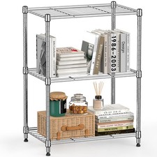 M MZG 3 Tier Wire Shelving Unit Steel Storage Rack 450lbs Chrome