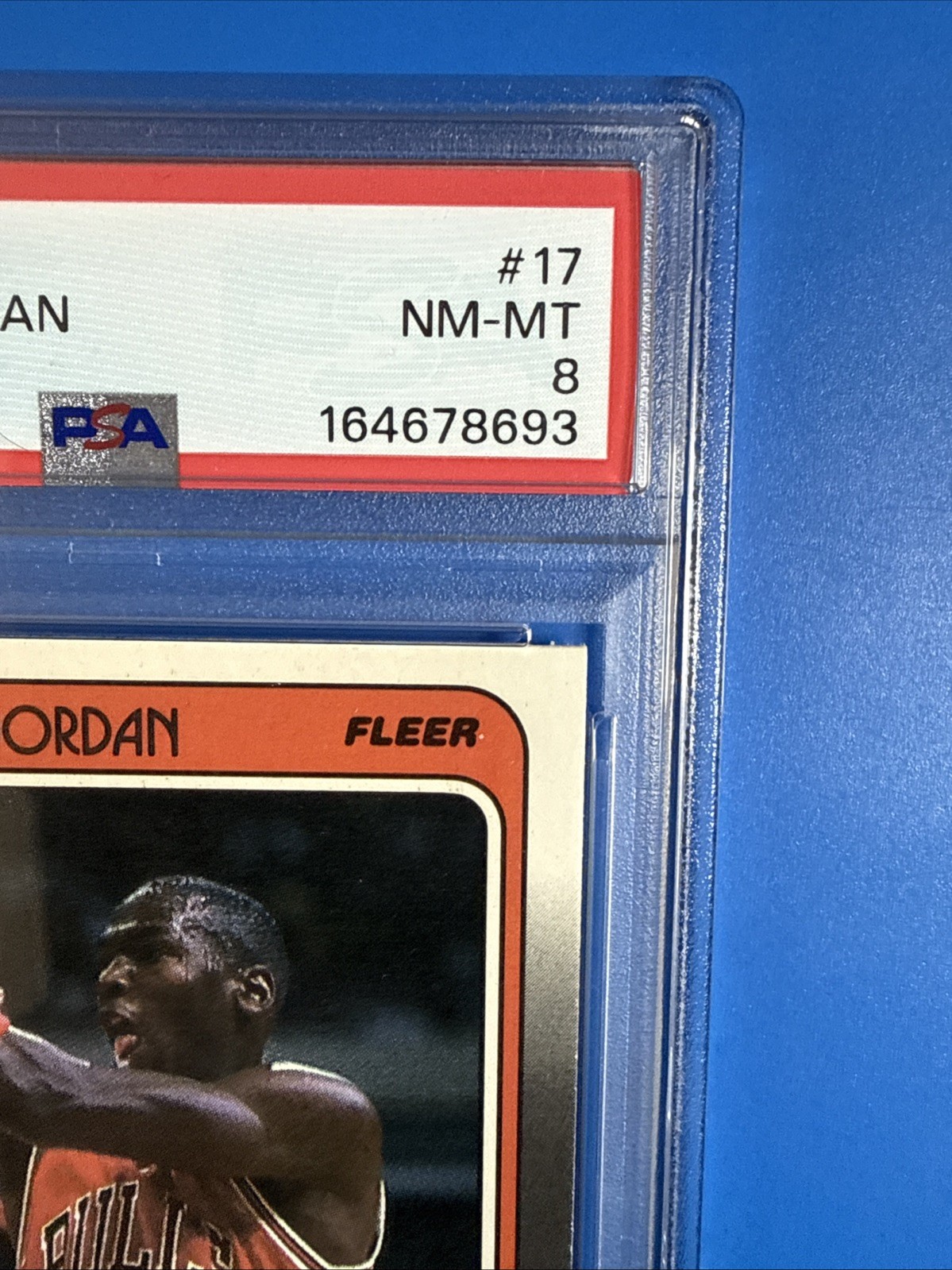 1988-89 FLEER MICHAEL JORDAN #17 PSA 8 SHARP THIRD YEAR BULLS🔥🔥🔥 view 4