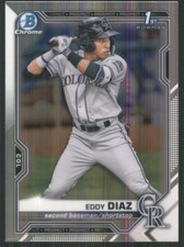 2021 Bowman Chrome Prospects #BCP-33 Eddy Diaz Colorado Rockies TW1174