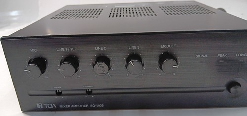 TOA Modello BG-2035 CU Amplificatore Mixer Audio 35 Watt 70 Volt Uscita Altoparlante BG2035 - Foto 8 di 10