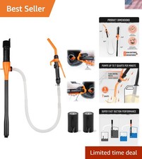 Lightweight 2.2 GPM Battery-Powered Fuel Transfer Pump - Fits 3-5 Gallon Cans