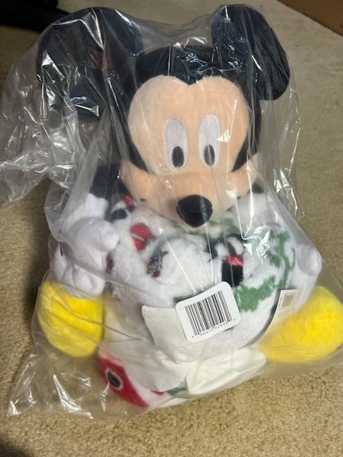 Mickey Mouse Throw Blanket & Plush 19" Mickey Pillow Pal, 2 Pc Buddy Set NWT - Image 2 of 4