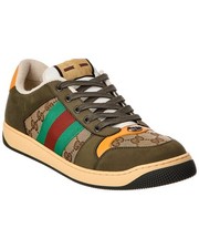 Gucci Screener Gg Canvas  Leather Sneaker Men's
