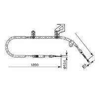 Handbremsseil Hinten Rechts FüR VW Passat 3B 2.5 2.8 96 Bis 05 Bosch AHU BGW