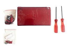 Replacement Housing for Nintendo DS Lite Glass Lens Shell Crimson Red