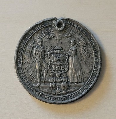 1849 Temperance Movement Abstinence Pledge Sobriety Mission Antique Token Medal