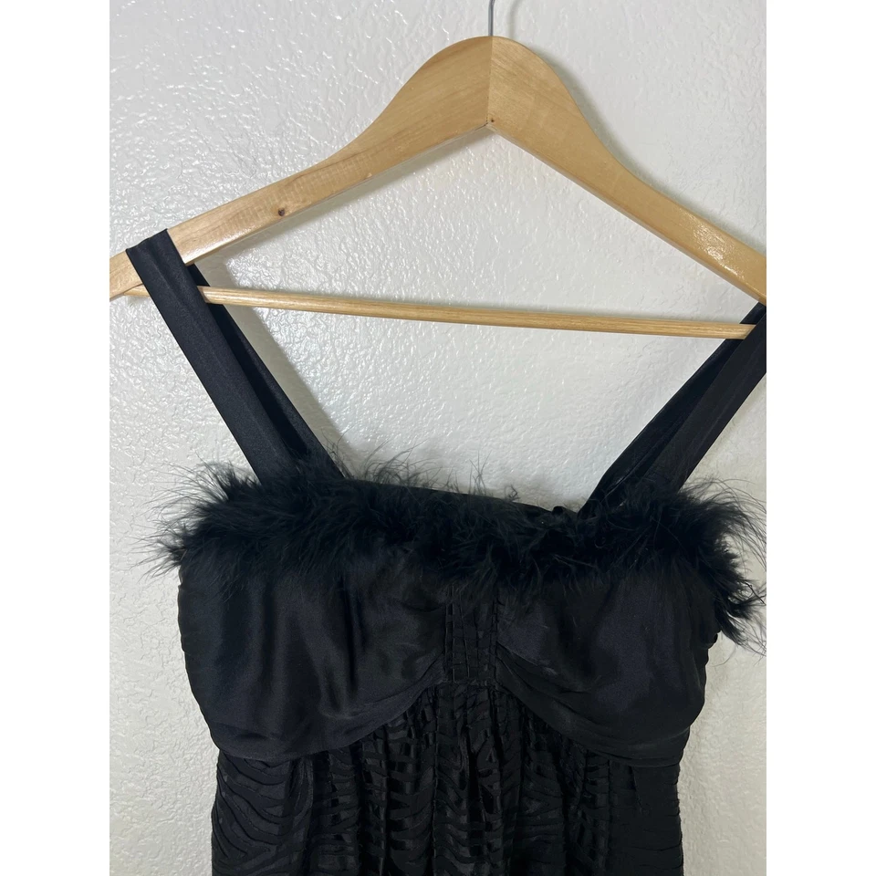 Mini Vestido Express Negro Forrado de Piel Estampado de Cebra Seda Y2K Vintage Años 90 Mediano (??)  Foto 3 de 4