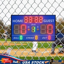 Baseball/Basketball Scoreboard Portable LED Digital Scoreboard w/ Remote US