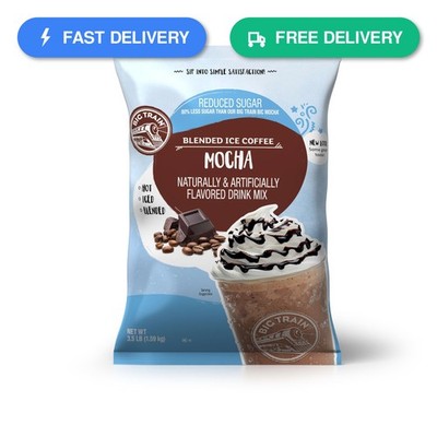 Big Train Reduced Sugar Mocha Blended Ice Coffee Beverage Mix, 3.5 Pound...